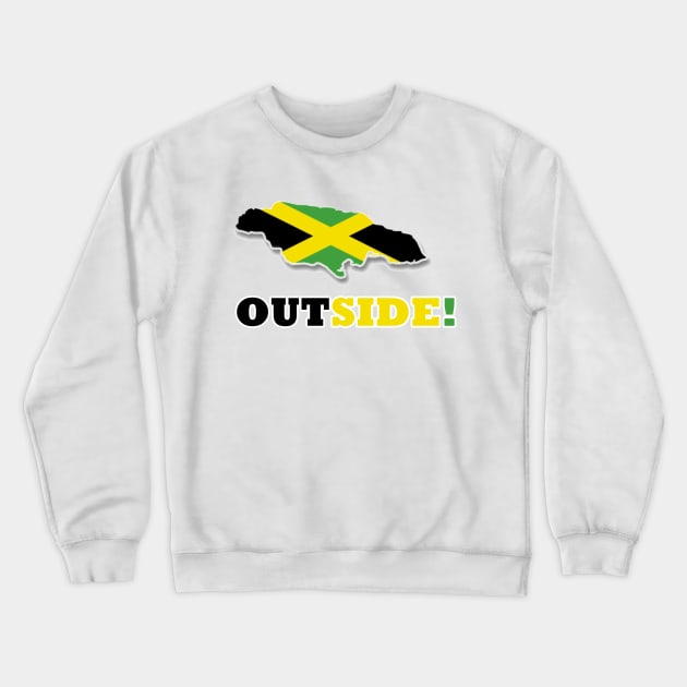 Jamaican Outside Crewneck Sweatshirt by Proway Design